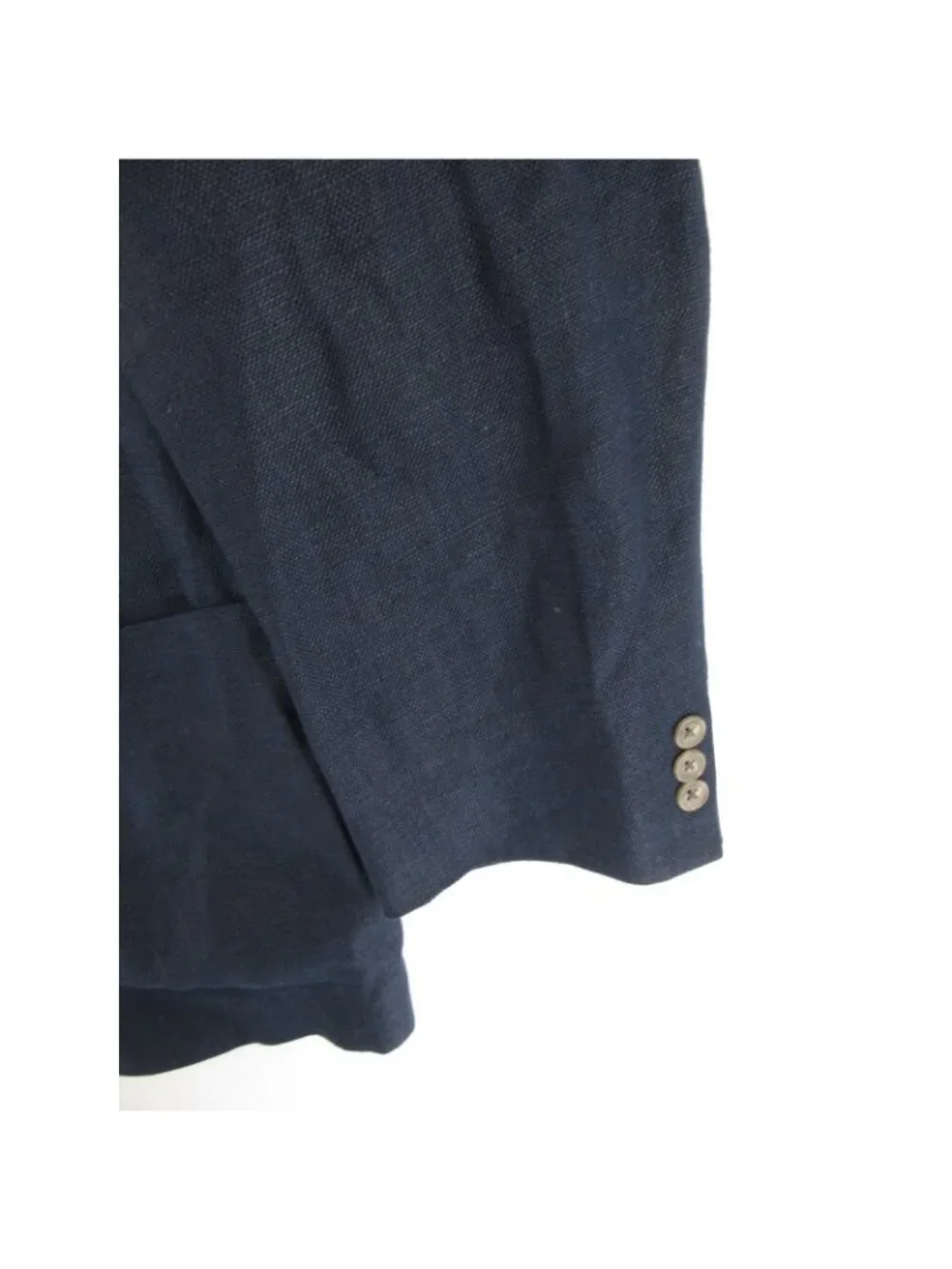 VINTAGE Eddie Bauer Sport Coat 44 Tall Navy AKA Blazer Linen USA Made